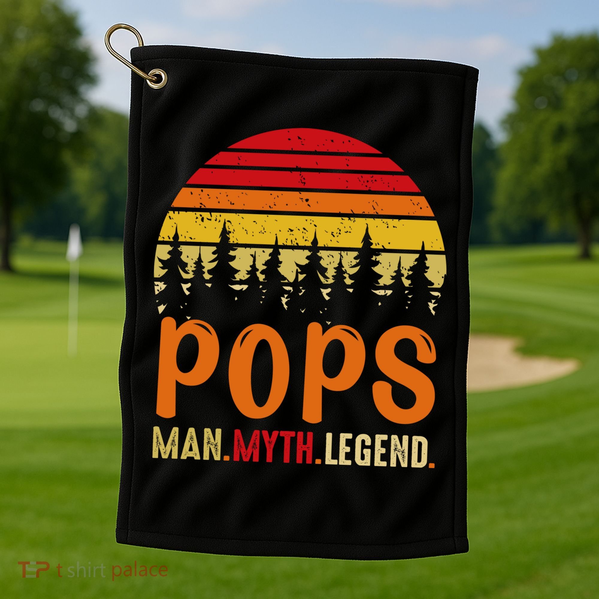 Pops Man Myth Legend Golf Towel