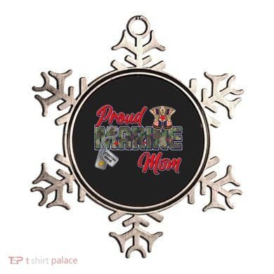 Proud Marine Mom Personalize Dog Tags Ornament
