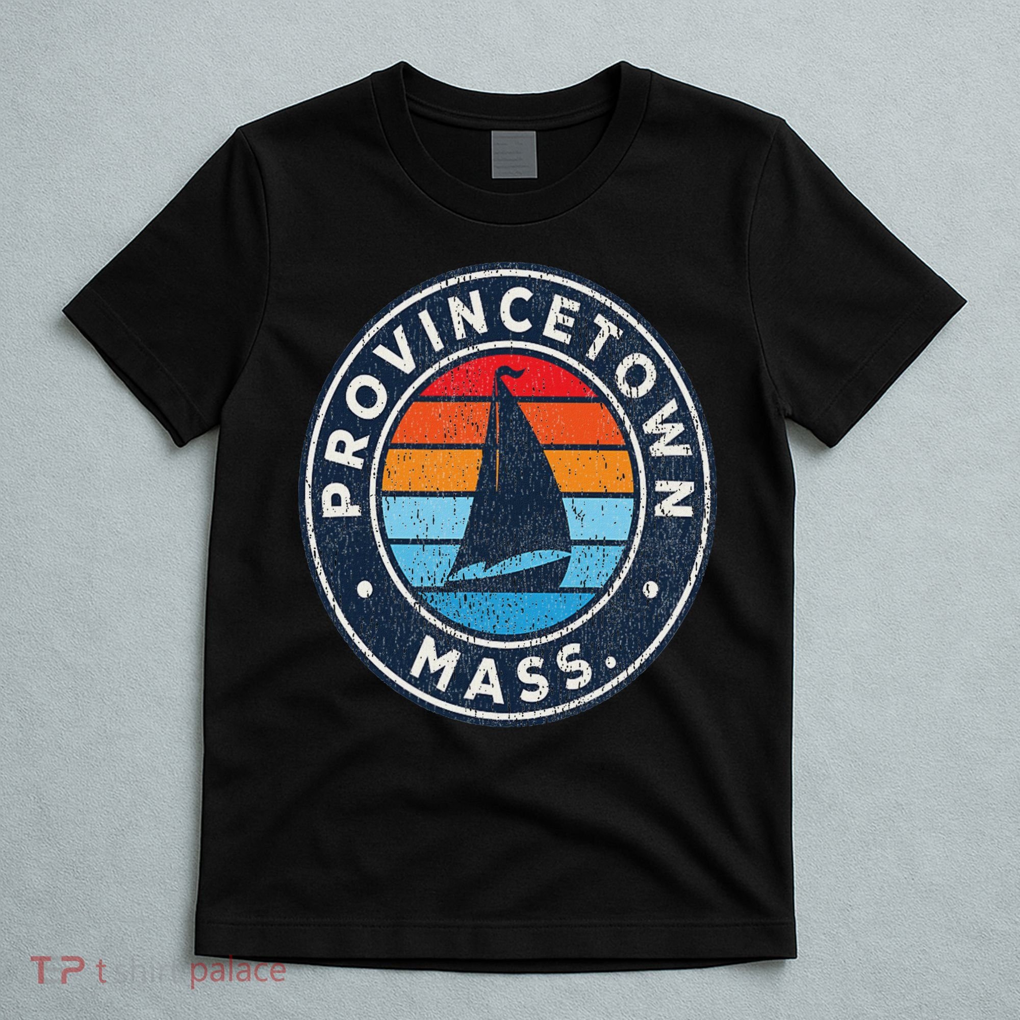 Provincetown Massachusetts Ma Vintage Sailboat Retro 70s T-Shirt