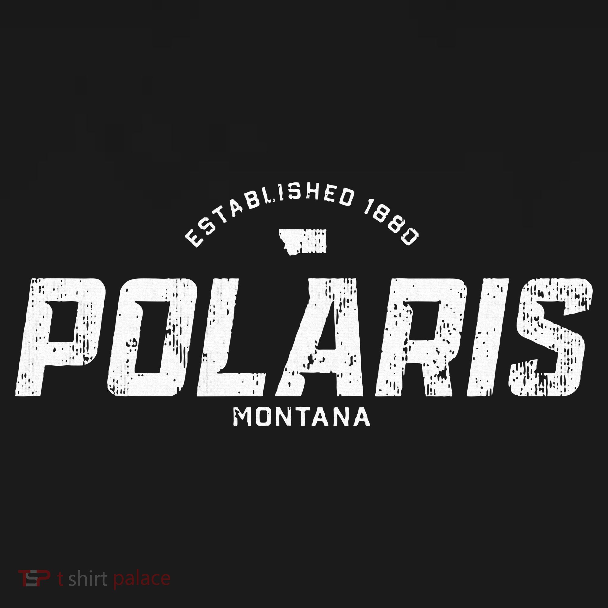 Polaris Montana Mt Vintage Athletic Sports Logo T-Shirt