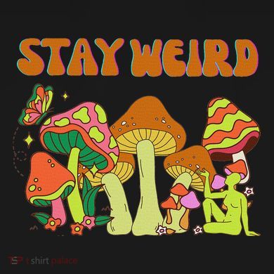 Psychedelic Magic Mushrooms Retro Vintage Stay Weird Women's Hoodie