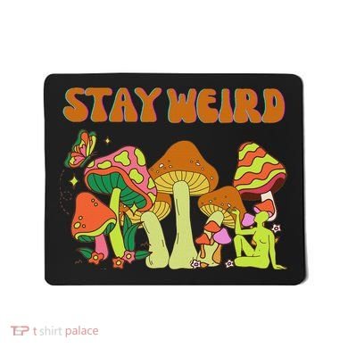 Psychedelic Magic Mushrooms Retro Vintage Stay Weird Mousepad