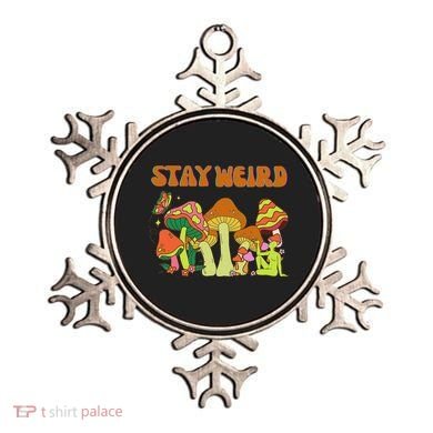 Psychedelic Magic Mushrooms Retro Vintage Stay Weird Ornament