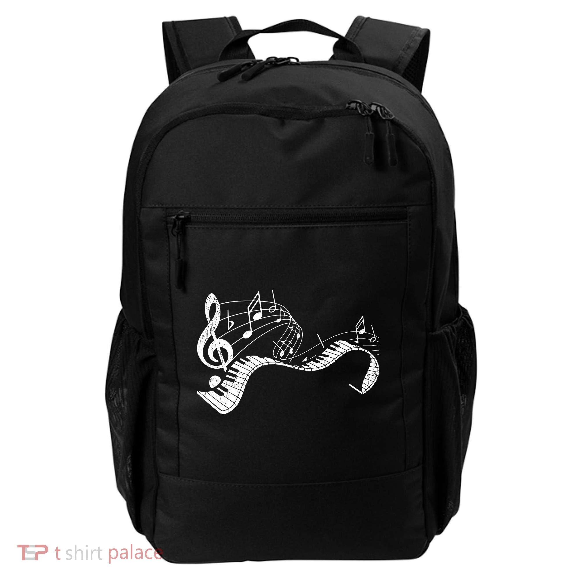 Pianist Music Notes Treble Clef Piano Player Keyboard Piano Backpack