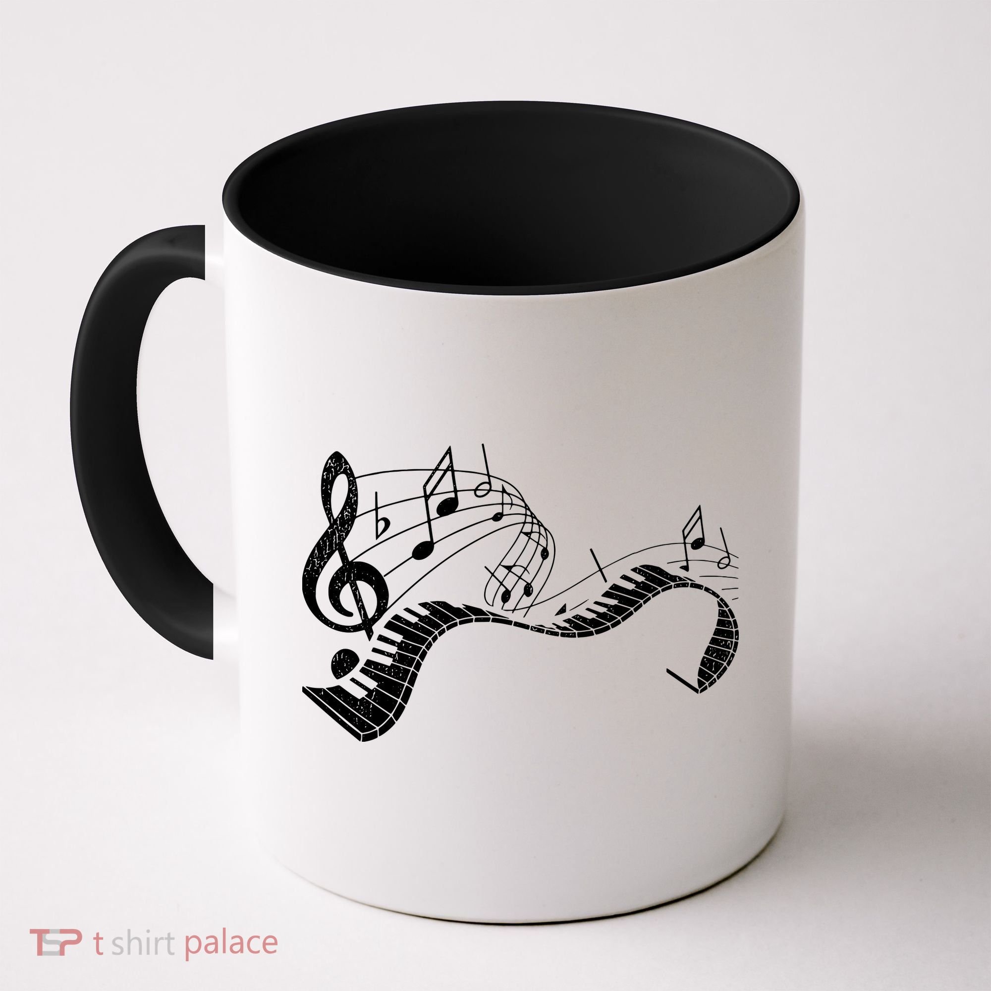 Pianist Music Notes Treble Clef Piano Player Keyboard Piano Coffee Mug
