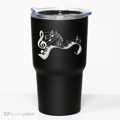 Pianist Music Notes Treble Clef Piano Player Keyboard Piano Tumbler