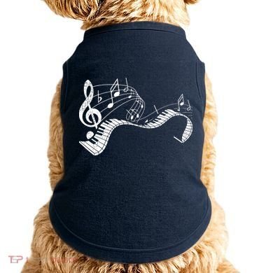 Pianist Music Notes Treble Clef Piano Player Keyboard Piano Doggie Tank