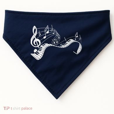 Pianist Music Notes Treble Clef Piano Player Keyboard Piano USA-Made Doggie Bandana