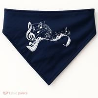 Pianist Music Notes Treble Clef Piano Player Keyboard Piano USA-Made Doggie Bandana thumb 0