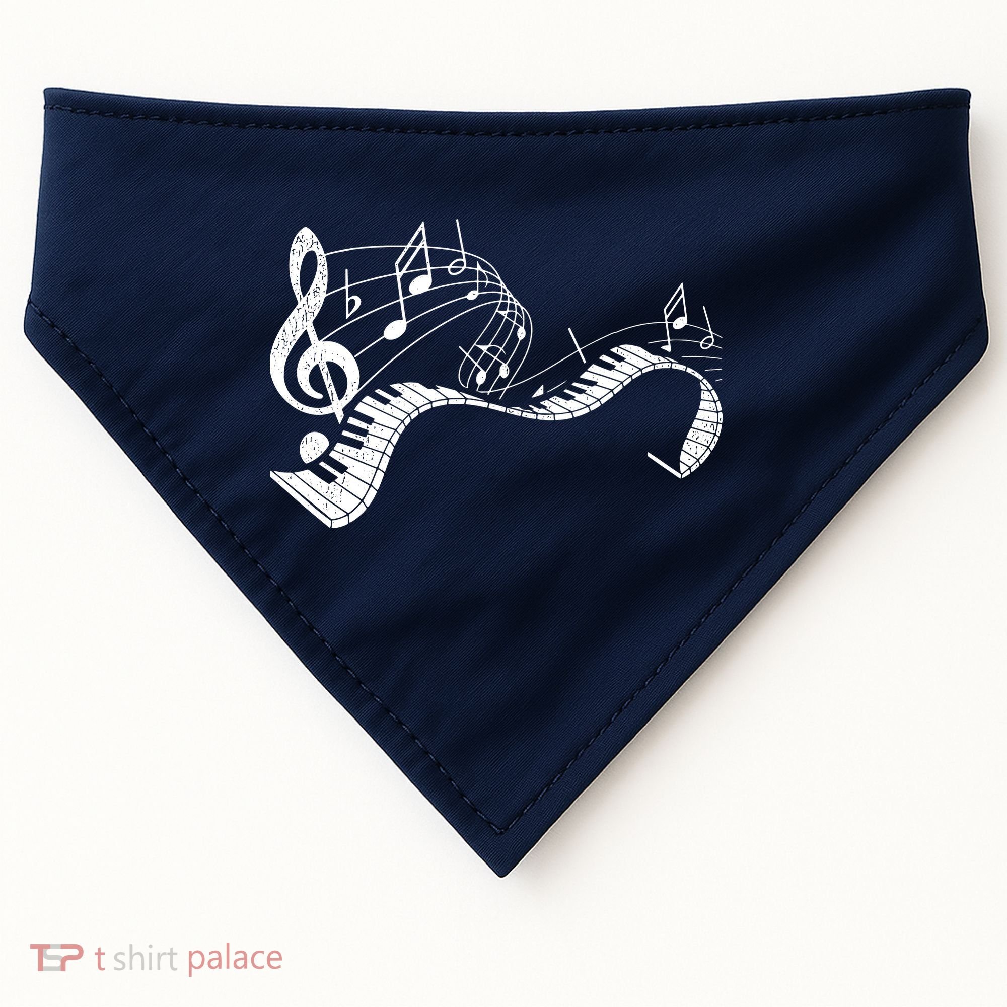 Pianist Music Notes Treble Clef Piano Player Keyboard Piano USA-Made Doggie Bandana