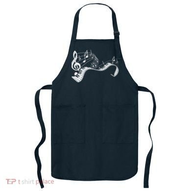 Pianist Music Notes Treble Clef Piano Player Keyboard Piano Apron