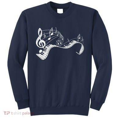 Pianist Music Notes Treble Clef Piano Player Keyboard Piano Sweatshirt