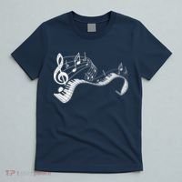 Pianist Music Notes Treble Clef Piano Player Keyboard Piano T-Shirt thumb 5