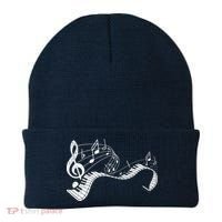 Pianist Music Notes Treble Clef Piano Player Keyboard Piano Beanie thumb 0