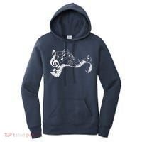 Pianist Music Notes Treble Clef Piano Player Keyboard Piano Women's Hoodie thumb 0