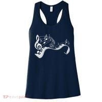Pianist Music Notes Treble Clef Piano Player Keyboard Piano Women's Tank Top thumb 0