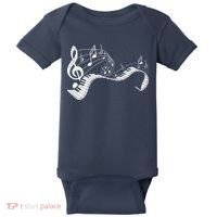 Pianist Music Notes Treble Clef Piano Player Keyboard Piano Baby Bodysuit thumb 0