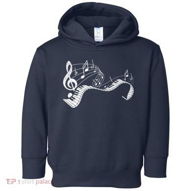 Pianist Music Notes Treble Clef Piano Player Keyboard Piano Toddler Hoodie