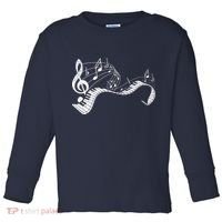 Pianist Music Notes Treble Clef Piano Player Keyboard Piano Toddler Long Sleeve Shirt thumb 0