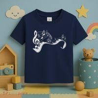 Pianist Music Notes Treble Clef Piano Player Keyboard Piano Toddler T-Shirt thumb 3