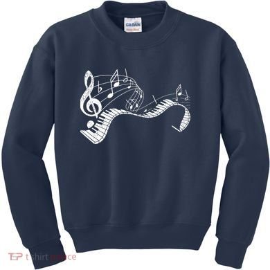 Pianist Music Notes Treble Clef Piano Player Keyboard Piano Kids Sweatshirt