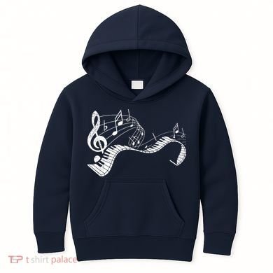 Pianist Music Notes Treble Clef Piano Player Keyboard Piano Kids Hoodie