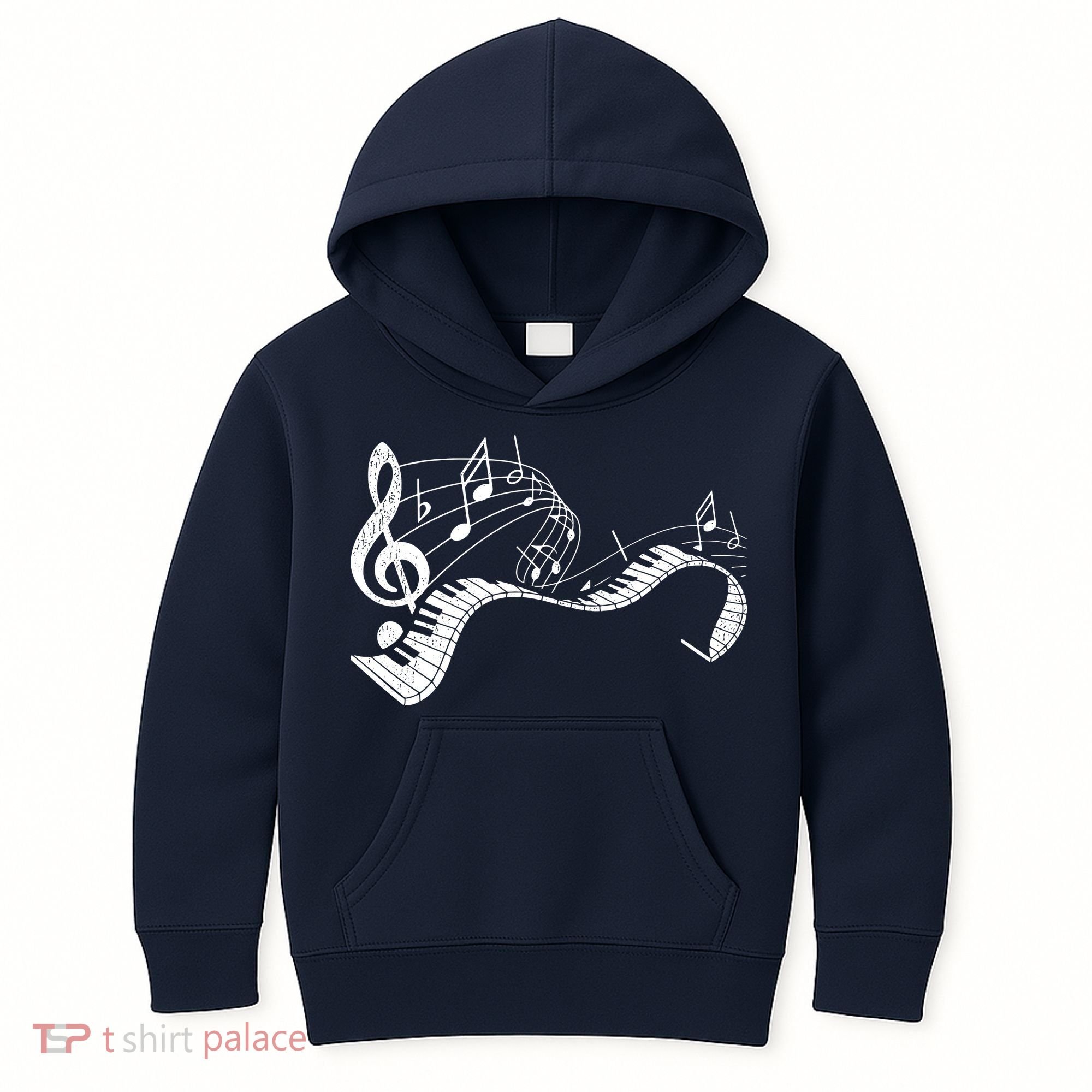 Pianist Music Notes Treble Clef Piano Player Keyboard Piano Kids Hoodie