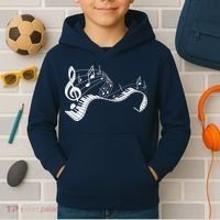 Pianist Music Notes Treble Clef Piano Player Keyboard Piano Kids Hoodie thumb 2