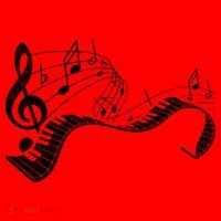 Pianist Music Notes Treble Clef Piano Player Keyboard Piano Santa Hat thumb 1