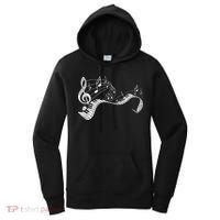 Pianist Music Notes Treble Clef Piano Player Keyboard Piano Women's Hoodie thumb 0