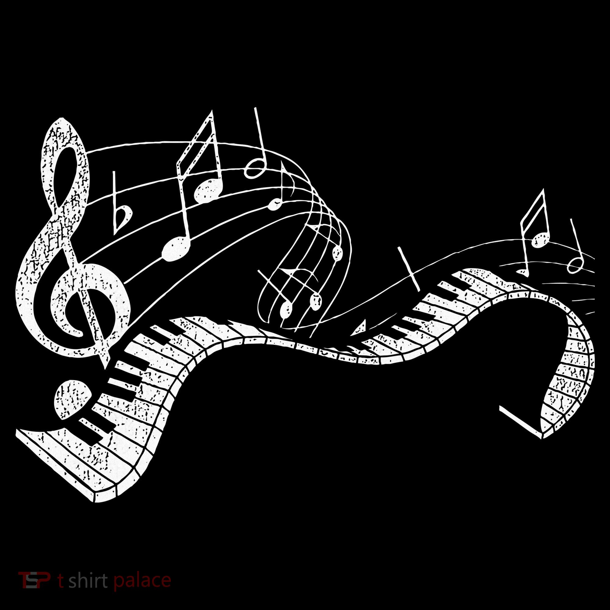Pianist Music Notes Treble Clef Piano Player Keyboard Piano Women's Hoodie
