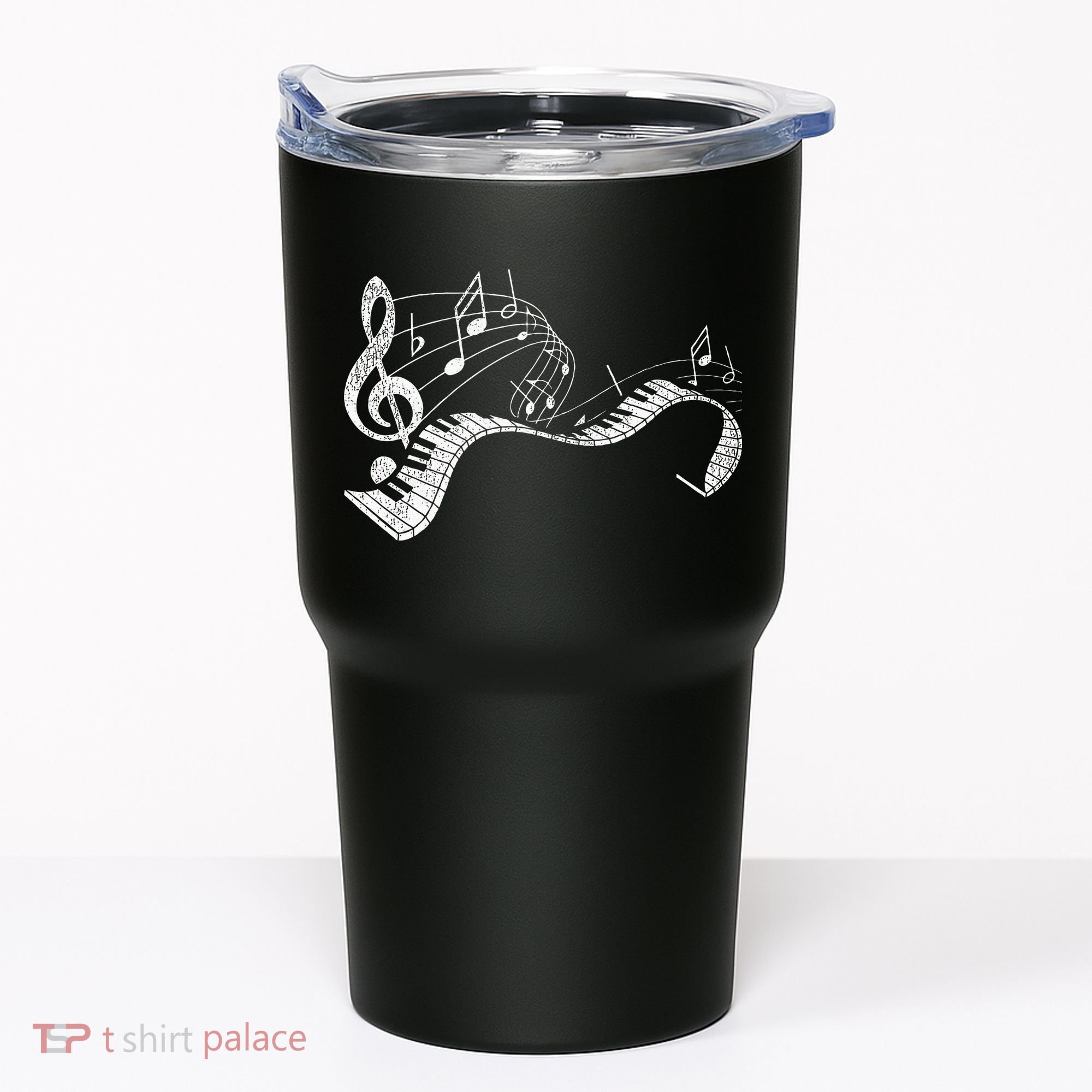 Pianist Music Notes Treble Clef Piano Player Keyboard Piano Tumbler