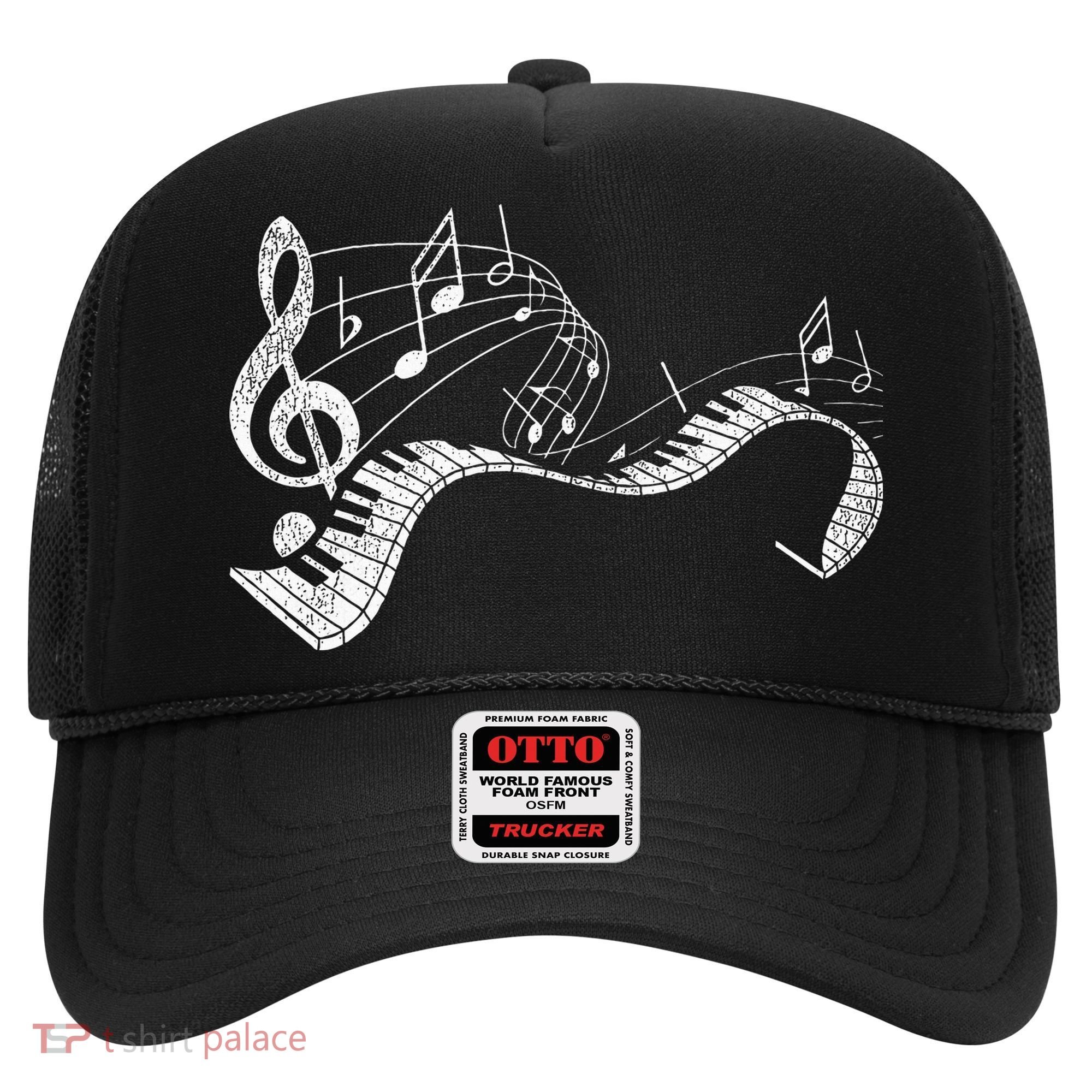 Pianist Music Notes Treble Clef Piano Player Keyboard Piano Hat