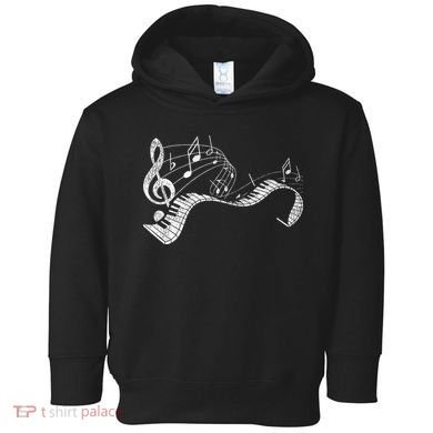 Pianist Music Notes Treble Clef Piano Player Keyboard Piano Toddler Hoodie
