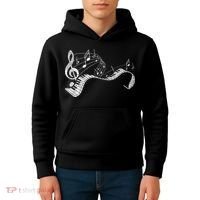 Pianist Music Notes Treble Clef Piano Player Keyboard Piano Kids Hoodie thumb 4