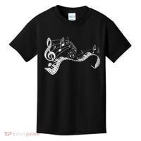 Pianist Music Notes Treble Clef Piano Player Keyboard Piano Kids T-Shirt thumb 0