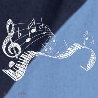 Pianist Music Notes Treble Clef Piano Player Keyboard Piano Raglan Baseball Sleeve Shirt thumb 2