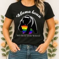 Proud Mom No Matter What LGBTQ LGBT Mom Pride Mama Bear Women's T-Shirt thumb 2