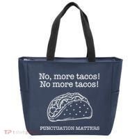 Punctuation Matters No More Tacos Teacher Grammar Outfits Tote Bag thumb 0