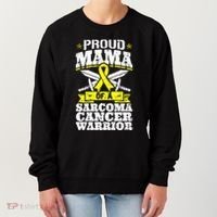 Proud Mama Of A Sarcoma Cancer Warrior Awareness Ribbon Mom Cute Gift Women's Sweatshirt thumb 0