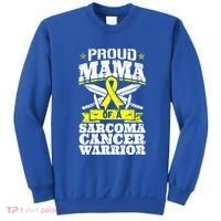 Proud Mama Of A Sarcoma Cancer Warrior Awareness Ribbon Mom Cute Gift Sweatshirt thumb 0