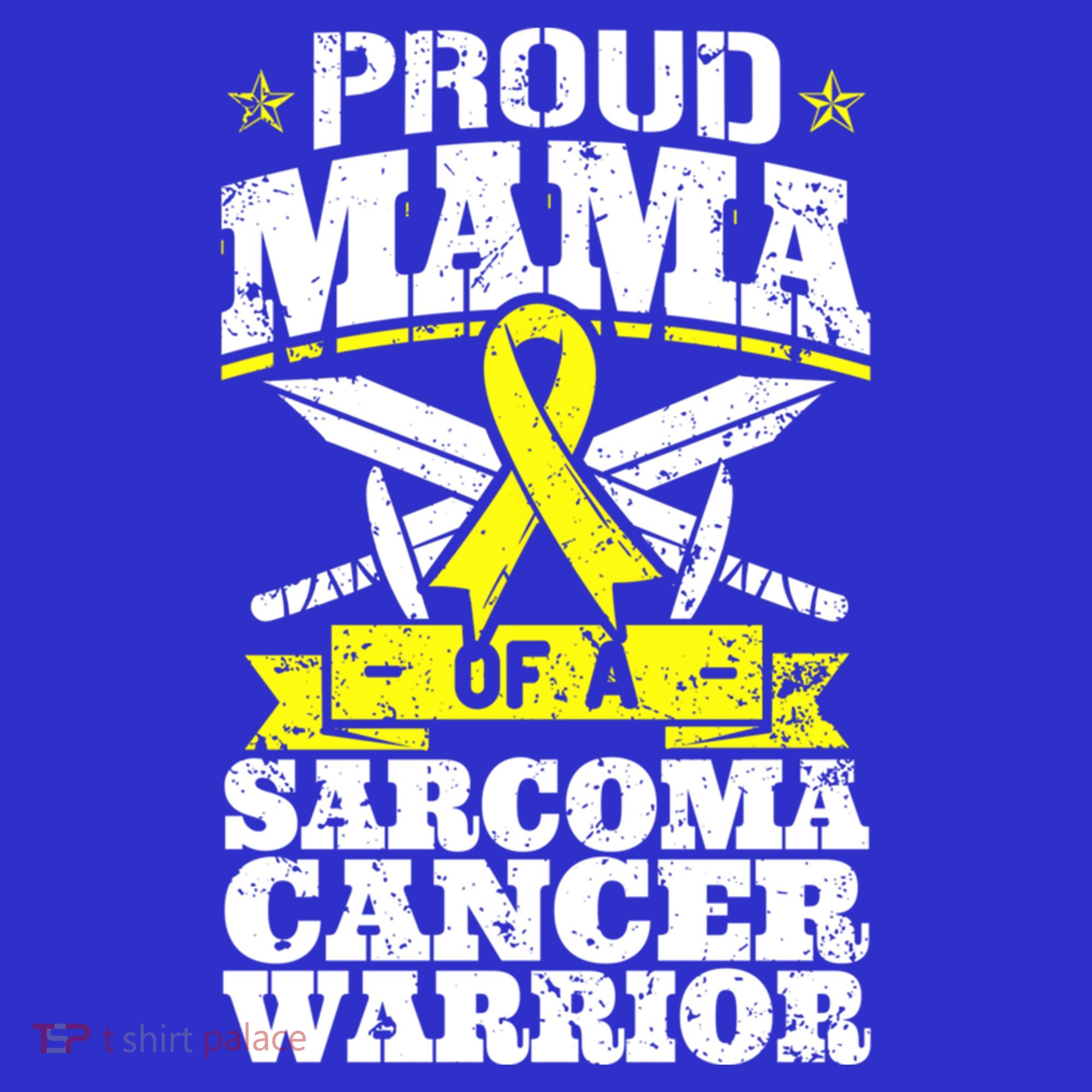 Proud Mama Of A Sarcoma Cancer Warrior Awareness Ribbon Mom Cute Gift T-Shirt