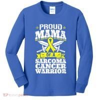 Proud Mama Of A Sarcoma Cancer Warrior Awareness Ribbon Mom Cute Gift Kids Long Sleeve Shirt thumb 0