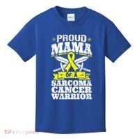 Proud Mama Of A Sarcoma Cancer Warrior Awareness Ribbon Mom Cute Gift Kids T-Shirt thumb 0