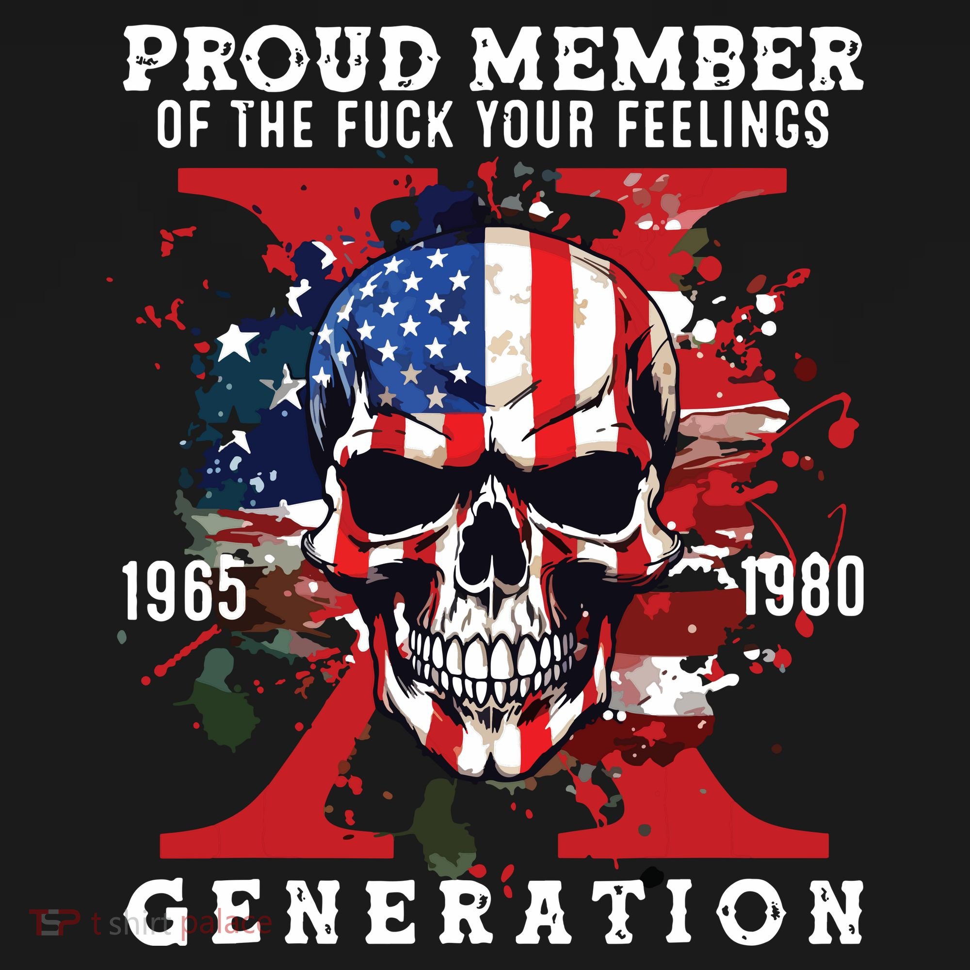 Proud Member Of Your Feelings Horror Skull X Generation Kids Sweatshirt