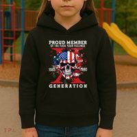 Proud Member Of Your Feelings Horror Skull X Generation Kids Hoodie thumb 3