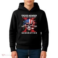 Proud Member Of Your Feelings Horror Skull X Generation Kids Hoodie thumb 4