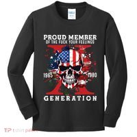 Proud Member Of Your Feelings Horror Skull X Generation Kids Long Sleeve Shirt thumb 0
