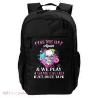 Piss Me Off Again And We Play A Game Called Duct Tape Skull Backpack thumb 0