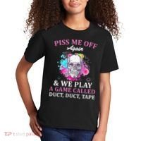 Piss Me Off Again And We Play A Game Called Duct Tape Skull Kids T-Shirt thumb 2
